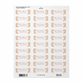 水素朴色秋差出人住所ラベル ラベル (フルシート)