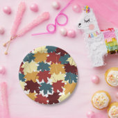 水素朴色秋紅葉 ペーパープレート (パーティー)