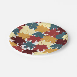 水素朴色秋紅葉 ペーパープレート