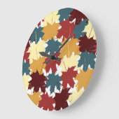 水素朴色秋紅葉 ラージ壁時計 (傾斜)