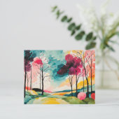 水素朴色秋美しい ポストカード (スタンド正面)