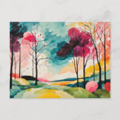 水素朴色秋美しい ポストカード (正面)