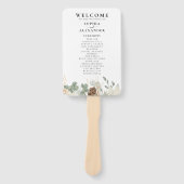水素朴色結婚式プログラムSet of Fans ハンドファン (正面)