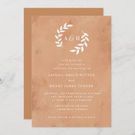 水素朴色結婚式招待状 招待状