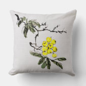 水素朴色絵画植物果樹 クッション (正面)