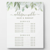 水素朴色緑の価格メニュー フォトプラーク (正面)