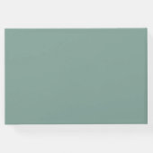 水素朴色緑リースモノグラム結婚ズ ゲストブック (裏面)