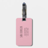 水素朴色花パーソナライズされた ラゲッジタグ (裏面縦)