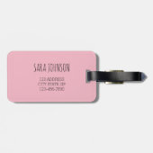 水素朴色花パーソナライズされた ラゲッジタグ (裏面横)