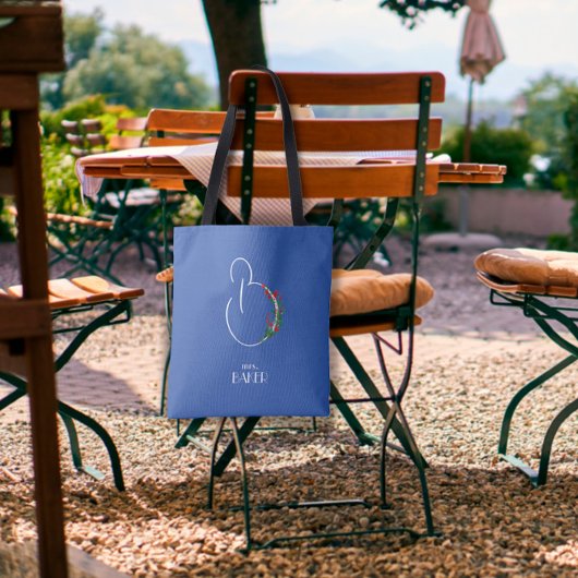 水素朴色花文字B トートバッグ