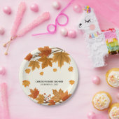 水素朴色落ち葉秋パーティー ペーパープレート (パーティー)