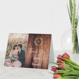 水素朴色葉ありがとう結婚ごカード サンキューカード