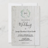 水素朴色葉モノグラ結婚ム写真 招待状 (正面)