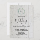 水素朴色葉モノグラ結婚ム写真 招待状 (正面)