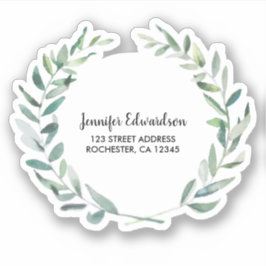 水素朴色葉差出人住所 シール