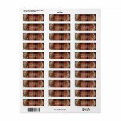 水素朴色葉差出人住所 ラベル (フルシート)