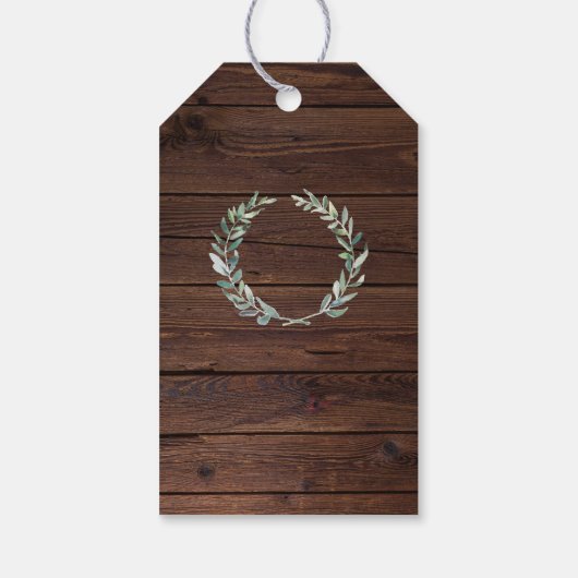 水素朴色葉木材の結婚歓迎バッグ ギフトタグ (裏面)