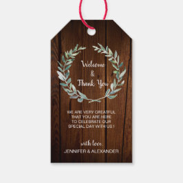 水素朴色葉木材の結婚歓迎ラベル ギフトタグ