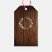水素朴色葉木材の結婚歓迎ラベル ギフトタグ (裏面)