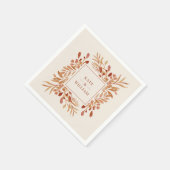 水素朴色葉秋秋の結婚式 スタンダードカクテルナプキン (角)