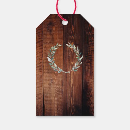 水素朴色葉結婚の歓迎バッグ ギフトタグ (裏面)