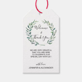 水素朴色葉結婚の歓迎バッグ ギフトタグ