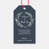 水素朴色葉結婚の歓迎バッグ ギフトタグ (正面)