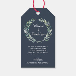 水素朴色葉結婚の歓迎バッグ ギフトタグ