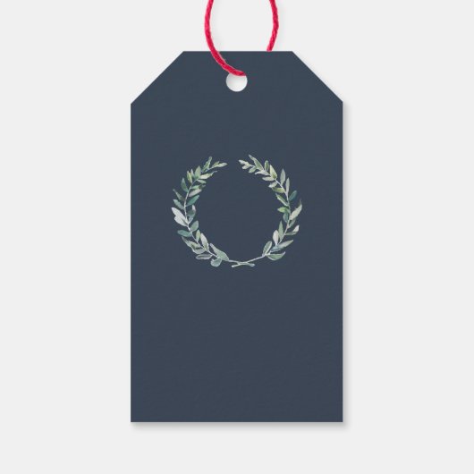 水素朴色葉結婚の歓迎バッグ ギフトタグ (裏面)