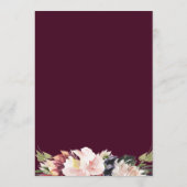 水素朴色赤面プラム結婚のタイムライン プログラム (裏面)