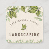 水素朴色造園 スクエア名刺 (正面)