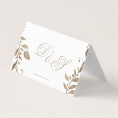 水素朴色金ゴールドブルゴーニュフローラ結婚ズ 名刺 (裏面)