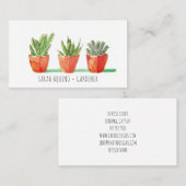 水素朴色鉢植え庭園業 名刺 (正面/裏面)