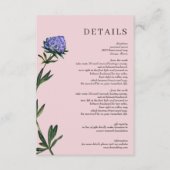 水素朴色開花フローラ結婚 エンクロージャーカード (正面)