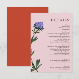 水素朴色開花フローラ結婚 エンクロージャーカード