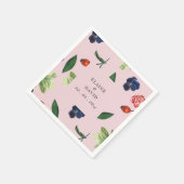 水素朴色開花フローラ結婚 スタンダードカクテルナプキン (角)