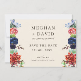 水素朴色開花フローラ結婚 セーブザデート