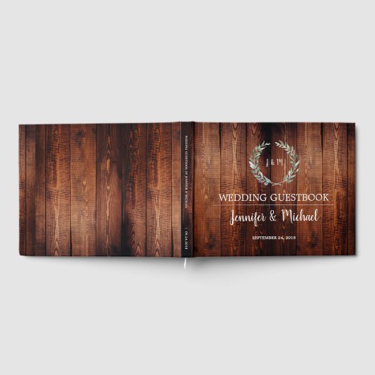 水素朴色離れのダークバ結婚ン ゲストブック (全面)