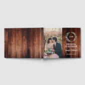 水素朴色離れのバーンドウ結婚ッド ゲストブック (全面)