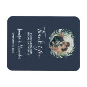 水素朴色離れ写真ありがとうご結婚ざい マグネット (横)