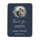 水素朴色離れ写真ありがとうご結婚ざい マグネット (縦)