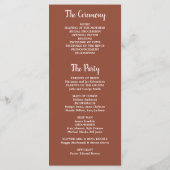 水素朴色離れ写真カントリー結婚式 プログラム (裏面)