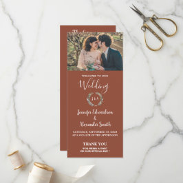 水素朴色離れ写真カントリー結婚式 プログラム