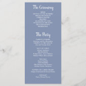 水素朴色離れ写真カントリー結婚式 プログラム (裏面)