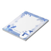 水素朴色雪だるま冬カスタム ノートパッド (回転)