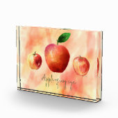 水素朴色3個のリンゴ「目のリンゴ」 フォトブロック (右)