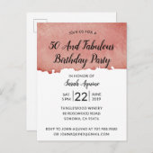 水素朴色50と素晴らしい誕生日 インビテーションポストカード (正面/裏面)