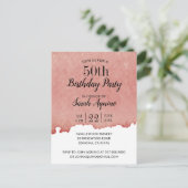 水素朴色50th誕生日ワインテーマ インビテーションポストカード (スタンド正面)