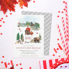 水素朴色 |カナダの誕生日パーティー 招待状