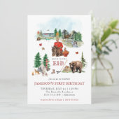 水素朴色 |カナダの誕生日パーティー 招待状 (スタンド正面)